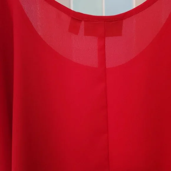 NWOT APT 9 Essentials Red Sheer Tank Sz L - Picture 6 of 8